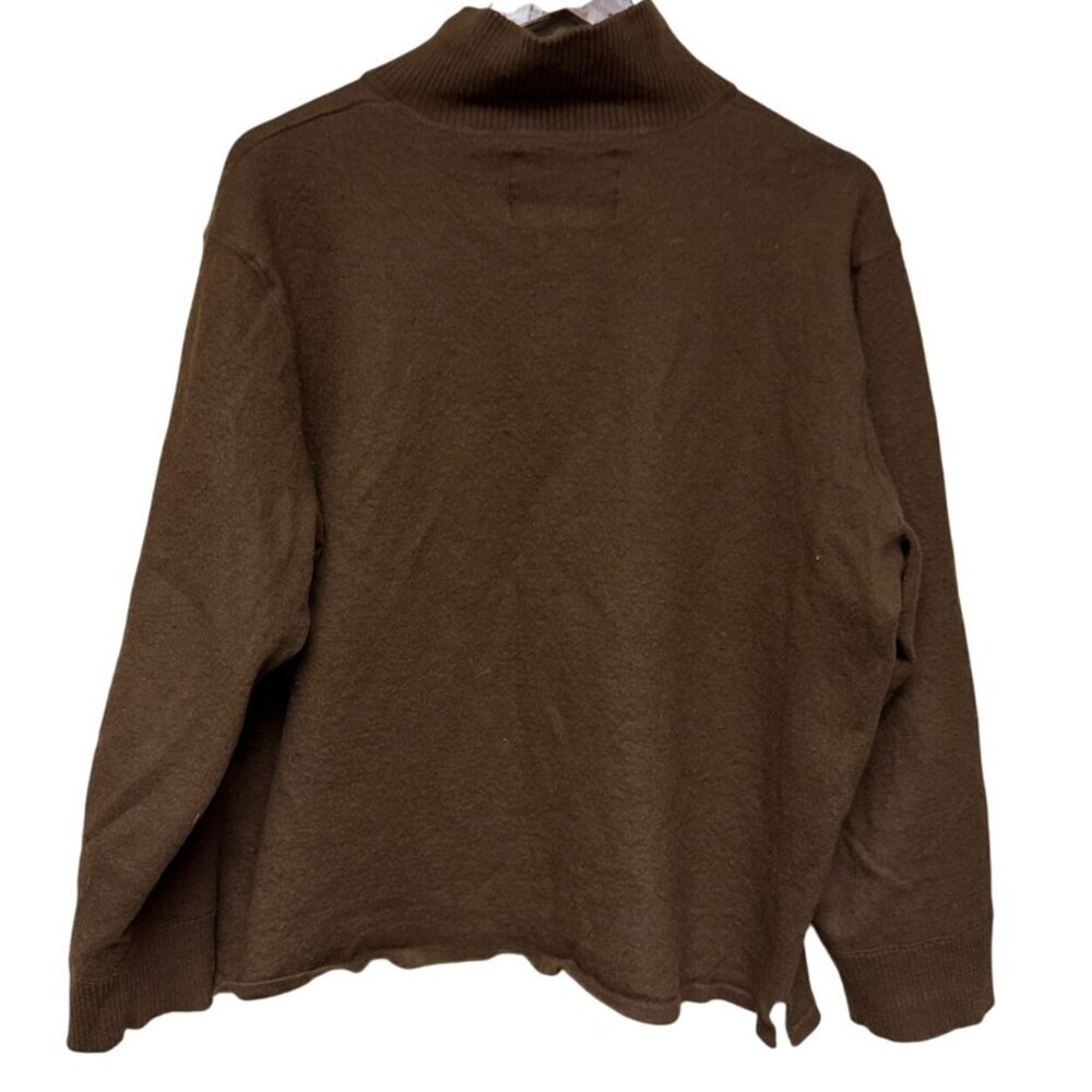 The North Face Men's Sweater Vintage Brown Cotton Wool Layer 1/4 Zip XXL Outdoor - Picture 4 of 9